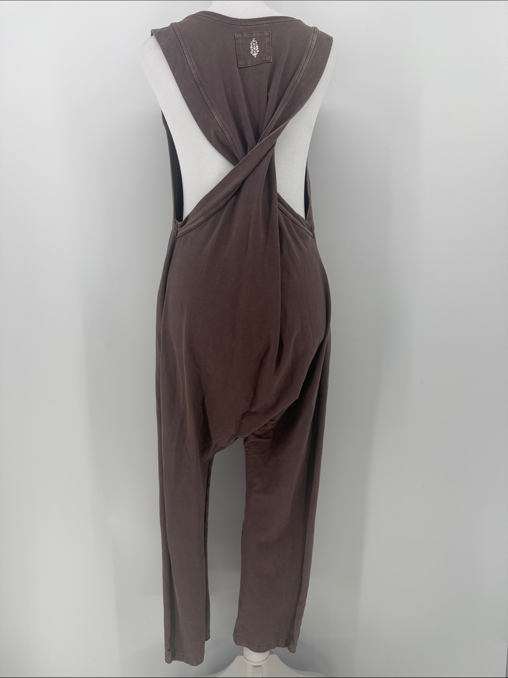Free People Hot Shot Twisted Onesie Brown Jumpsuit XS Boho‎ Lounge